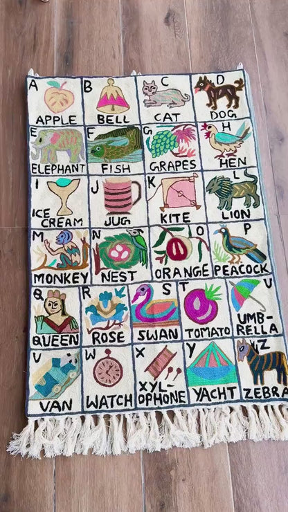 Handmade Alphabet Tapestry for Babies and kids
