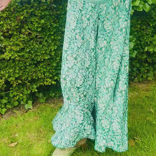 Palazzo Wide Leg Culottes flattering front V Panel Elasticated back panel