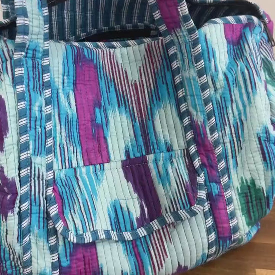 Cotton Quilted Weekender Bag