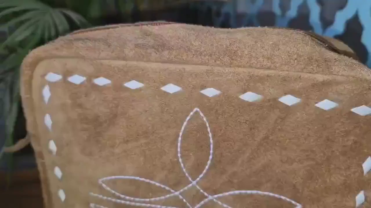 Western Style Suede Crossbody Bag