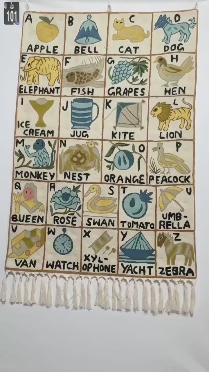 Handmade ABC Tapestry