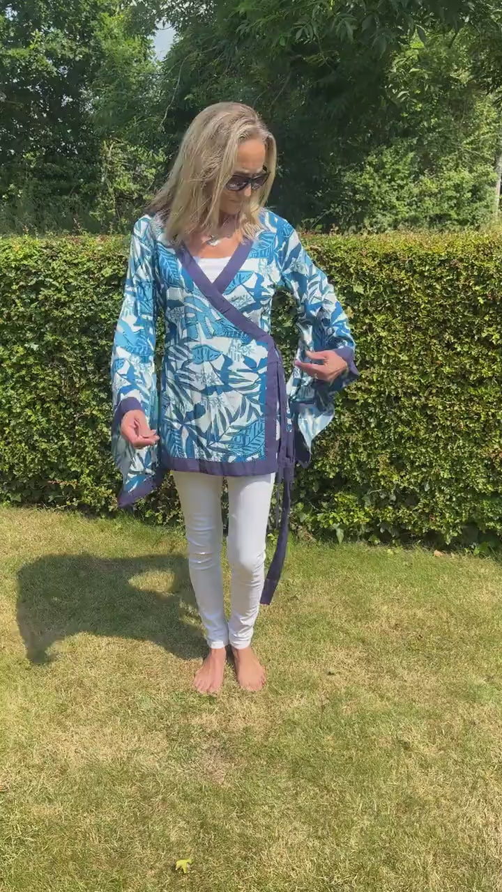 Rayon Kimono Wrap Top