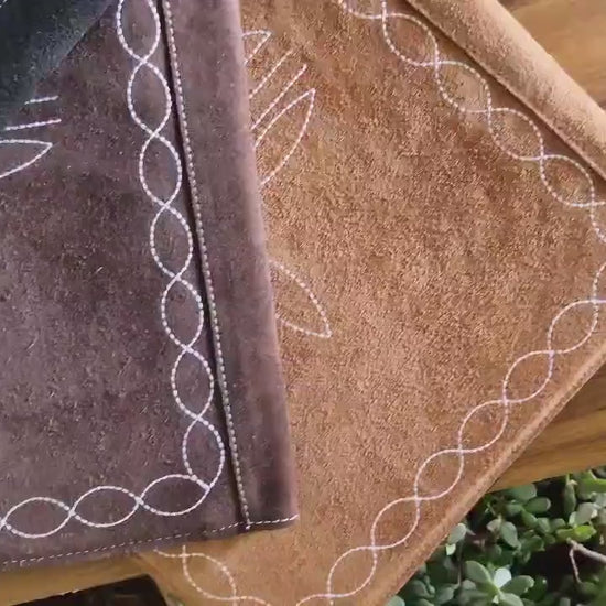 Portfolio Leather Suede Handmade