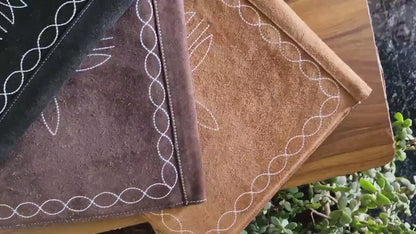 Portfolio Leather Suede Handmade