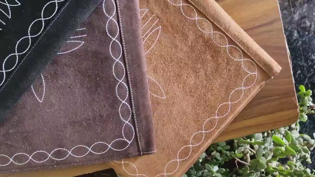 Portfolio Leather Suede Handmade
