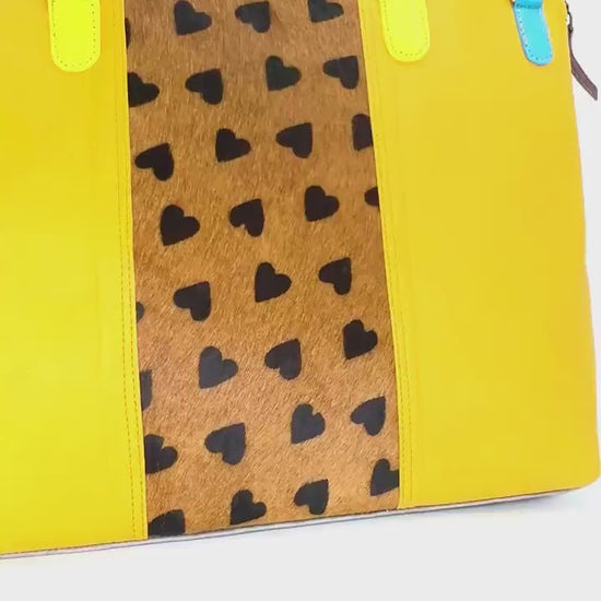 Recycled Coloured Leather 16" Laptop Tote Bag
