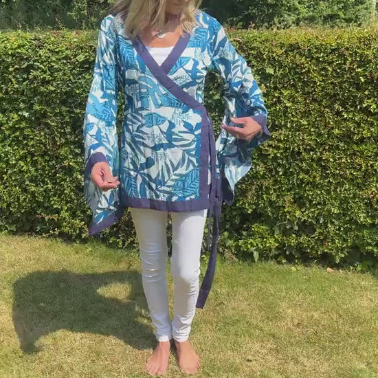 Rayon Kimono Wrap Top