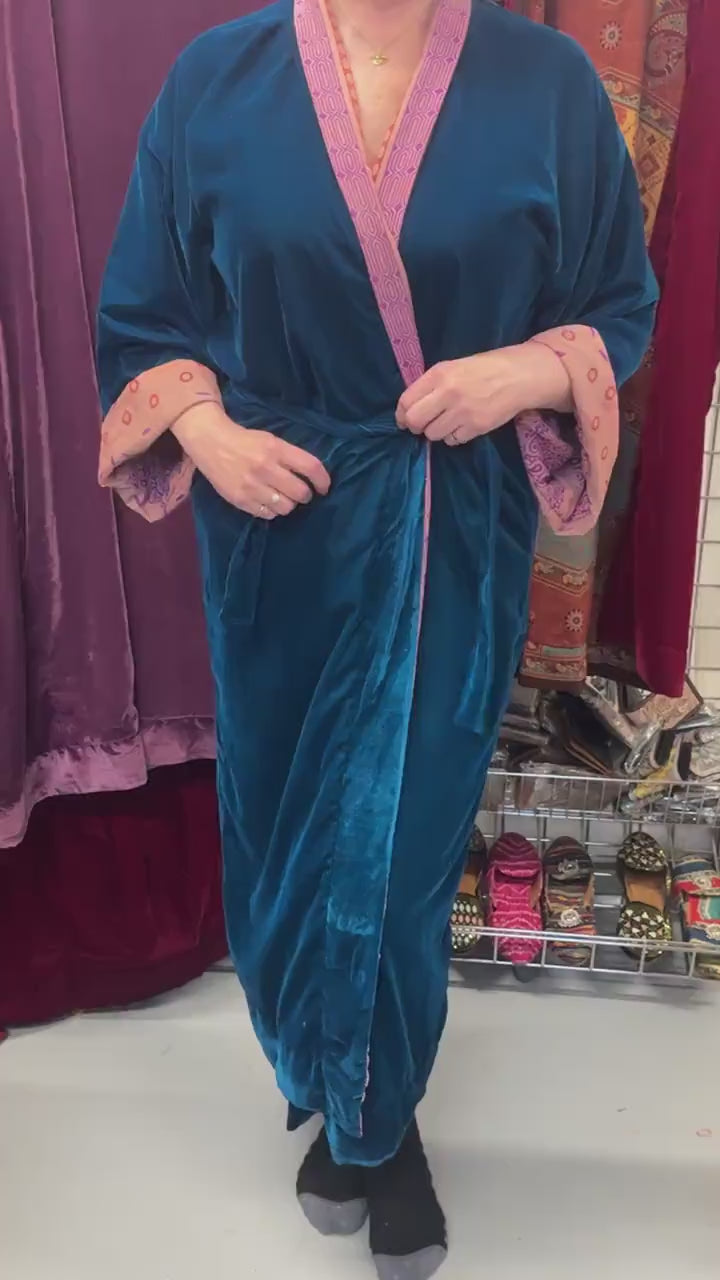 Blue Velvet Robe in Various Styles