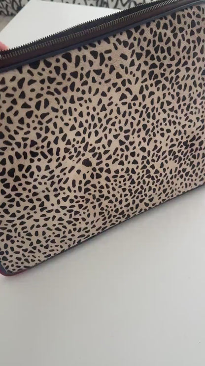 Laptop Sleeve Coloured Leather and Hide on